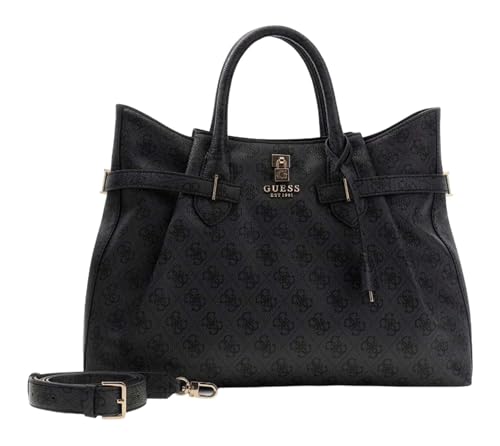 Sac à main GUESS Yesba Girlfriend Satchel Bag Coal Logo gris foncé pour femme
