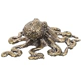 Statuette miniature de pieuvre en métal : elle présente un design unique et délicat représentant une pieuvre, ce qui en fait une statuette de pieuvre fine .
