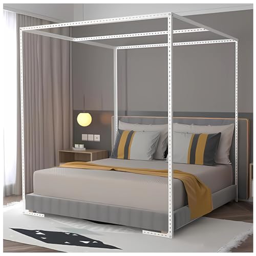 Betthimmel-Rahmen für vier Pfostenbett, Moskitonetz-Stützdach für Queen-Size- und King-Size-Betten, elegante dekorative Lösung für Schlafzimmer-Schutz