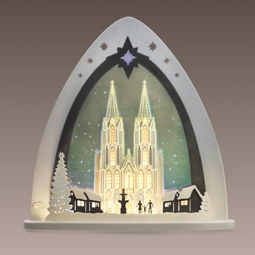 weigla - LED Lichterspitze original Erzgebirge I Motiv Kölner Dom I...