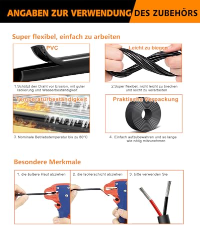 Miniatura 6 de Cable Alargador 2 Polos 15 Metros 16awg 1,5mm Ul2464 Multiconductor Cobre Oxígeno-Free Pvc Flexible Con Certificación 300v Para Iluminación Led Interior, Tiras Luminosas, Electrodomésticos Pequeños