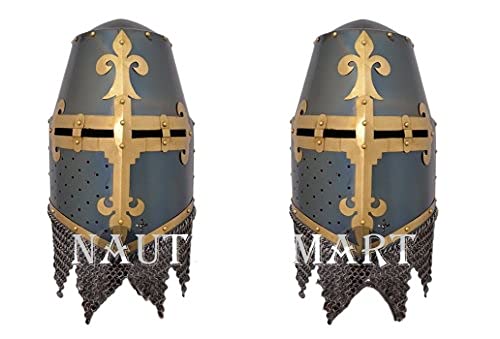 NauticalMart Medieval Knight Crusader Armor Helmet Wearable Halloween Costume