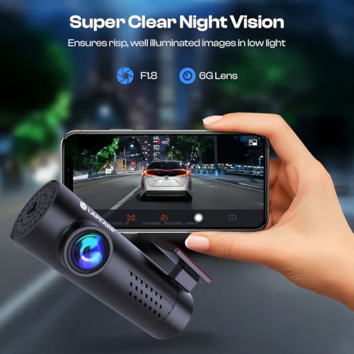 Image of LAPCARE 170 Wide Angle Dash Cam, Full HD 1080p, 360 Rotatable, Collision Sensor, Built-in Wi-Fi, GPS Tracking, Night Vision, Loop Recording, TF Card Slot- LWC-068