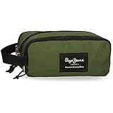 Asa lateral. Pepe Jeans Aris Estuche Triple Verde 22x10x9 cms Poliéster