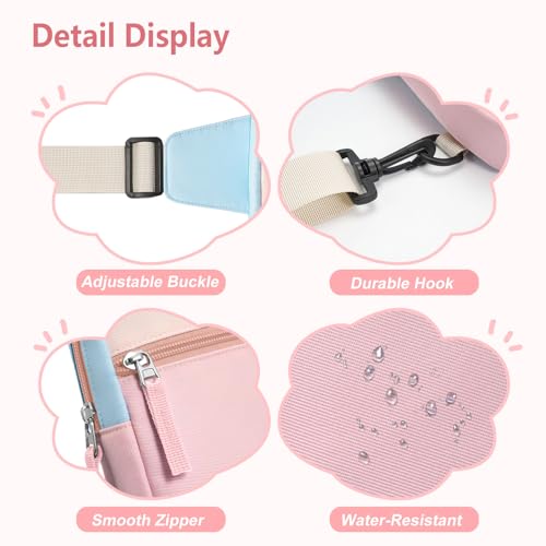 Image of Birthday Back to School Gifts for Teen Girls 8-12, Fanny Pack Crossbody Bag | 8 9 10 11 12 Year Old Girl Birthday Gifts, Kids Sling Bag Purse Travel Essential, Preppy Fashion Tween Girl Gift Trendy Stuff