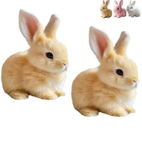 Bunny My Realistic Rabbit Toy,Bunny-Pal, Interactive Rabbit Toy,Easter Gifts Children Rabbit Cuddly Toy,Bouncing Rabbit,Small,Can Walk and Speak (Khaki + Khaki)