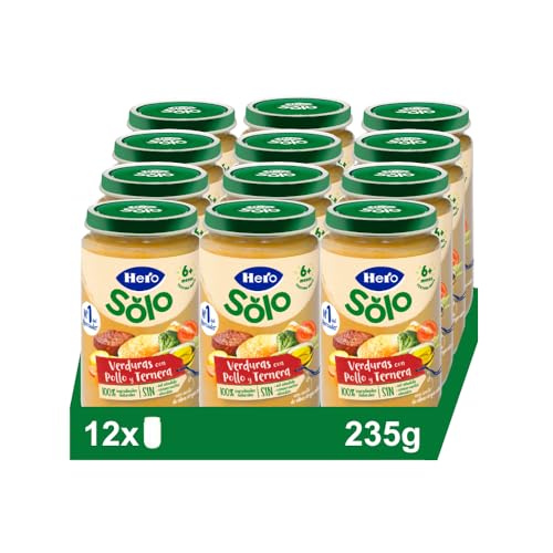 Hero Solo, Tarritos de Verduras con Pollo y Ternera, a