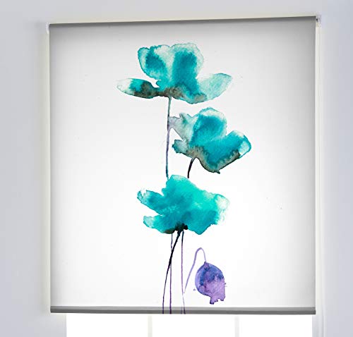 Estoralis Estor Enrollable Translúcido, Impresión Digital Flores, F-3138, 150 x 175 cm. (Ancho x...