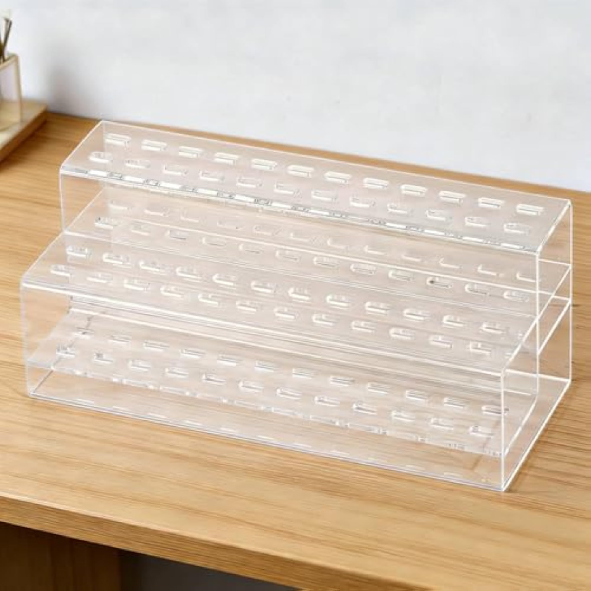 Transparent Eyelash Tweezer Stand Organizer, 48 Hole