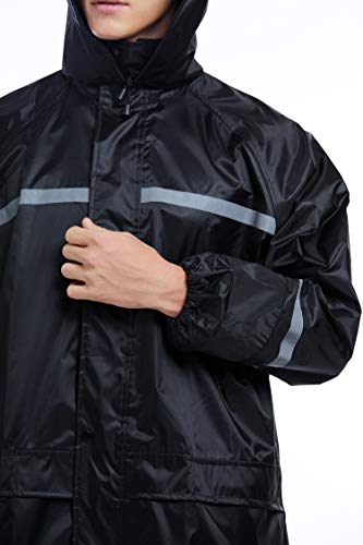 Rain Suits For Men Waterproof Hooded Raincoat For Travel,Motorcycle,Golf,Fishing(Jacket&Pants) (L/175Cm) #TOP5