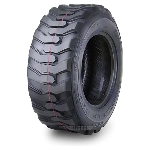 One New Super Guider Heavy Duty 10-16.5/12 Ply SKS-1 Industrail Skid Steer Tire w/Rim Guard Cover