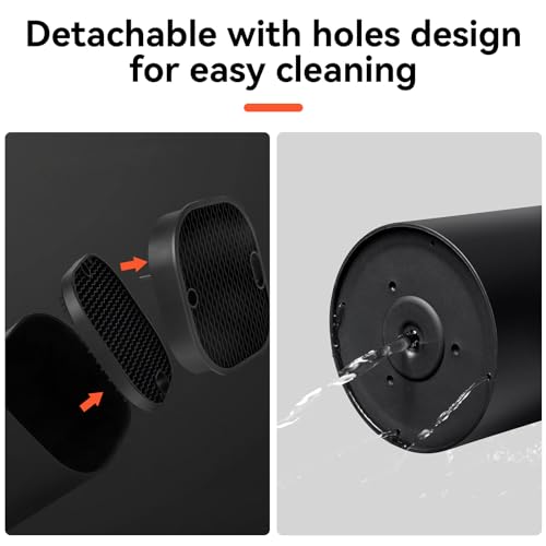 Fohil Knife Block without Knives, Universal Knife Block, Detachable Knife Holder, Space Saver Knife Storage Holder with Scissors Slot, Sharpening Bar Slot, Kitchen Knife Holder Black by Fohil - Image 5