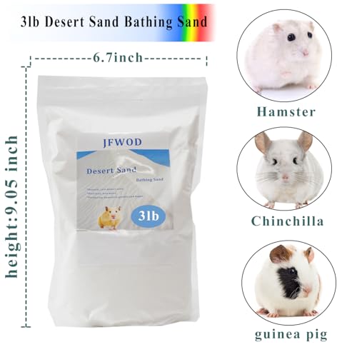 Hamster Bath Sand, 3lb Dust Free Desert Sand or Potty Litter Sand for Hamster Chinchillas Gerbil Syrian Mice Small Animals - Image 3