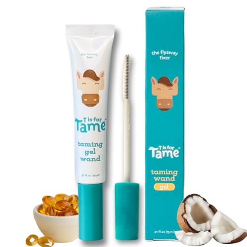 T is for Tame - Taming Gel Wand Natural Flyaway Tamer for Kids & Adults Smooths Baby Hairs Frizz & Static Alcohol-Free Vegan & Cruelty-Free Hair Styling Gel 0.5 fl oz - Made in the USA