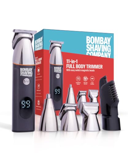 Bombay Shaving Company 11-in-1 All-in-One Trimmer for Men All in One | Beard Trimmer for Man | Hair Trimmer for Man | Body Trimmer for Man | Cordless,