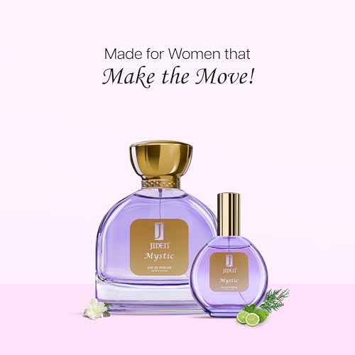 Image of JIDEN Luxury Mystic Eau De Parfum For Women, Floral & Woody Long Lasting Perfume For Women with Lily of the Valley, Rose & Lotus Heart Notes - 100 ml | Gift For GF Special Love | Gift For Her
