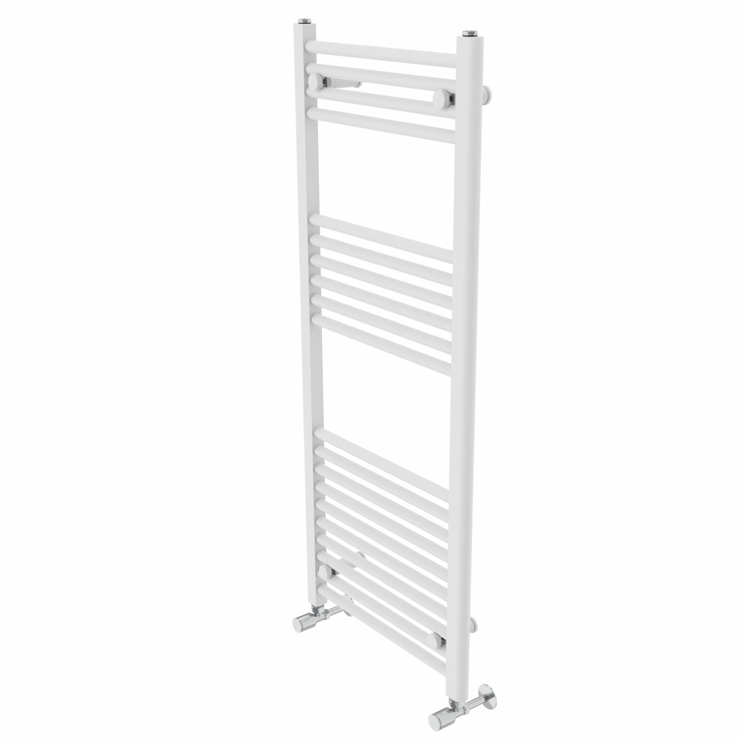 Warmehaus White Contemporary Straight Bathroom Ladder Radiator Heated Towel Rail 1200 X 500Mm Towel Warmer Central Heating