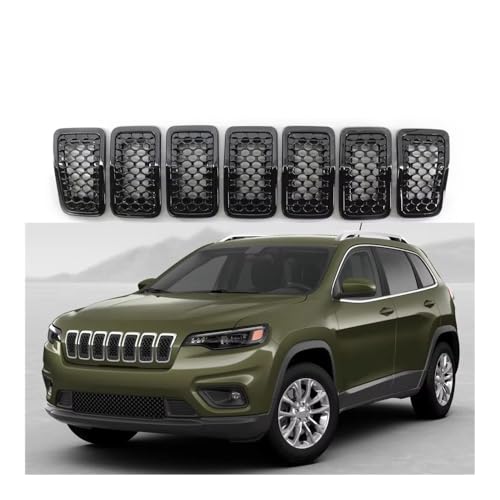Rejilla delantera tipo panal para Cherokee 2019-2021 | Kit de inserción exterior 6AZ88XS9AB 2