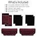 SPRING SEAON Crutches Padding Universal Crutch Pads for Armpits and Hand Grips Pads for Crutches Underarm Crutch Cushions Fluffy Crutch Covers Machine Washable (Wine Red)
