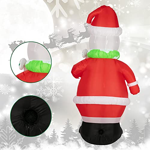 7Ft Christmas Inflatable Snowman Xmas Snowman Blow Up Yard Decor Christmas Outdoor Decorations, Built-in LED Lights, Stakes for The Yard, Lawn, Garden