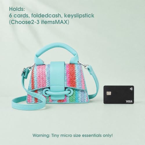 Image of Ayliss Micro Mini Crossbody Handbag Women's Purse Clutch Cute Mini Trendy Bag Top Handle PU Leather Shoulder Bag