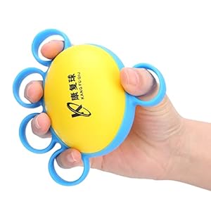 Vinger Oefenbal Vinger Spasme Hand Spierkracht Fitness Training Knijpbal(Blauw)
