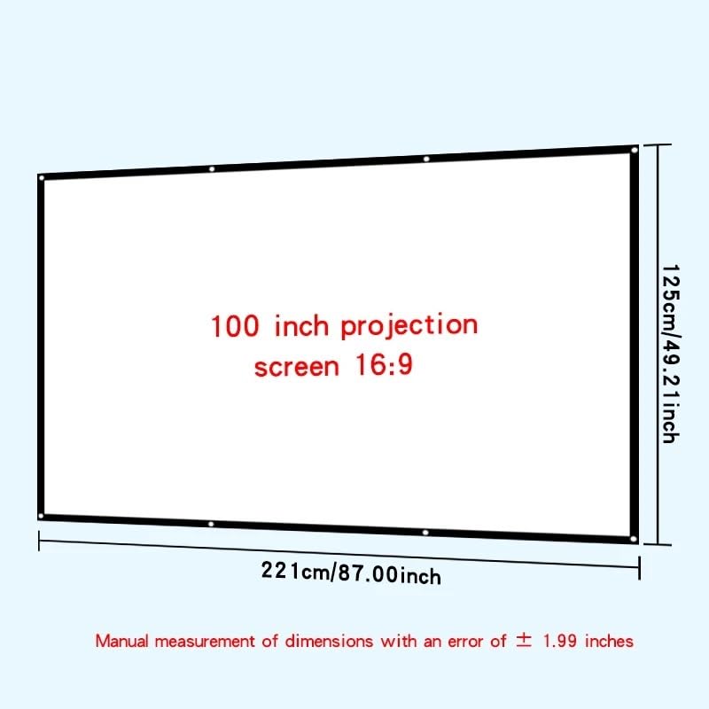 Pantalla de proyector plegable simple 100 pulgadas 16:9 miniatura 2