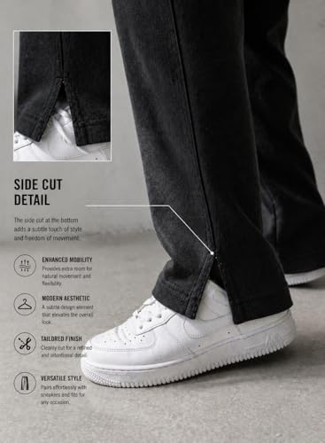 Image of ENDEAVOUR WEAR Men's Baggy Oversized Track Pants | Premium Cotton Rich Fabric | Straight Loose Fit Non-Cuffed | Gym, Streetwear & Casual Comfort Track Pants Lounge Pants