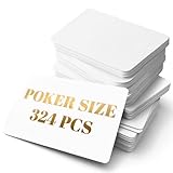 SeptCity Blank Playing Cards, 324PCS 2.5X3.5IN Poker Size Custom Playing Cards for DIY Card Games, Study Learning, Leave a Message, Writing Words and Drawing