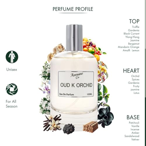 Image of Oud K Orchid | Luxury Men Eau De Parfum | Woody Earthy Warm Spicy | Perfume Spray for Man | Strong & Long Lasting Fragrance | Luxury Gift for Him | 100 ml