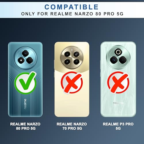 Image of CEDO Backcover for Realme Narzo 80 Pro (5G) | Camera Protection Bump Shockproof Edge | Ultra Hybrid Transparent Acrylic Clear TPU+PC Hard Backcase Cover (Black)