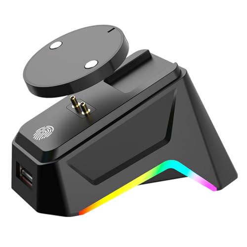 Genérico Plataforma de Carga magnética Antideslizante para ratón inalámbrico GPW4 / GProX La Oferta ABS Mejora la Estabilidad y Amplia Base de Carga magnética ABS