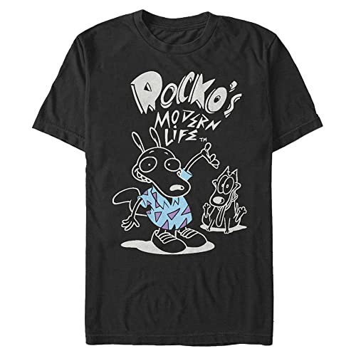 T-shirt Nickelodeon Modern Life Noir 4XL Grand Homme en coton confortable