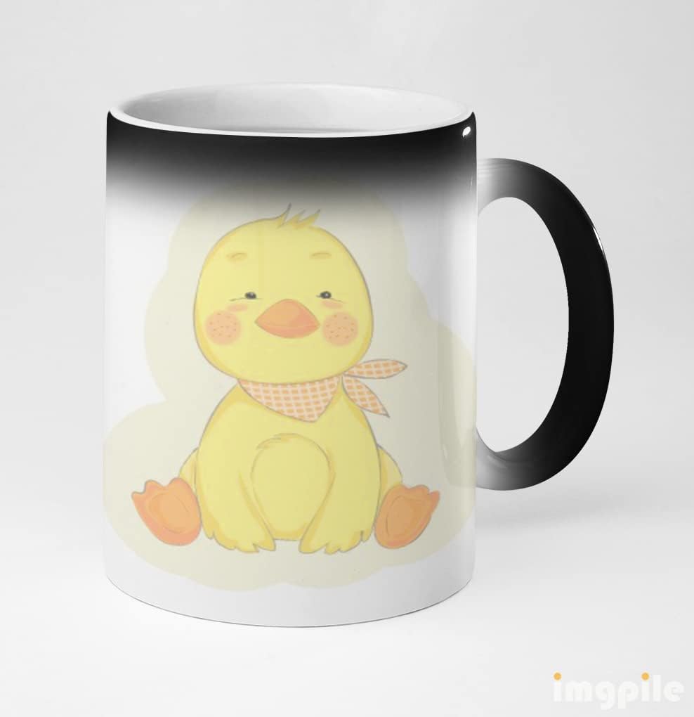 325 ml Classic Designs Ceramic Printed Magic Coffee Mug - Heat-Activated Color Changing Duck Mug
