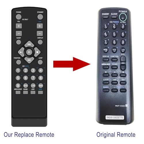 Télécommande RMT-CS33 de rechange pour lecteur Sony CFD-533 au design durable