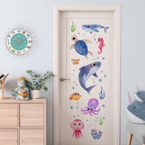 Vinilos decorativos criaturas marinas para pared miniatura 5