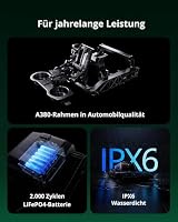 Lymow One Plus Mähroboter ohne Begrenzungskabel für 4452 m², KI-Hindernisvermeidung, 45° Steigung, SK5-Doppel-Rotationsmesser, Schnitthöhe 30-100 mm, RTK+VSLAM – Ansicht 9
