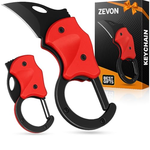 Image of ZEVON Gadgets Home Tools, Car Keychain And Lanyard Strap, Gift For Men, Multipurpose Tool, Red