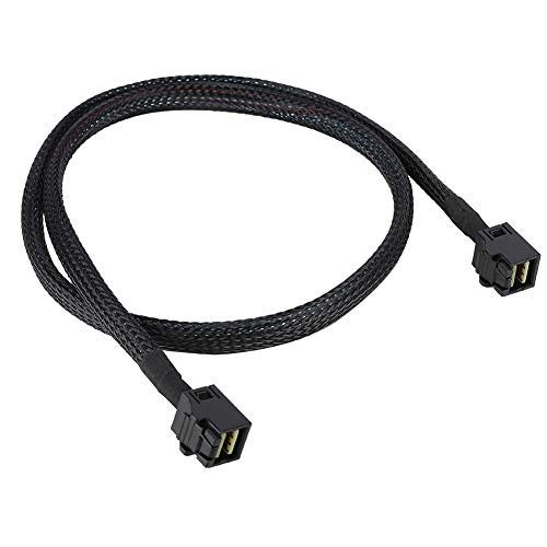 Cabo Mini SAS HD Interno, Cabo Mini SAS SFF-8643 a SFF-8643, Fio de Cobre Prateado, Cabo de Dados de