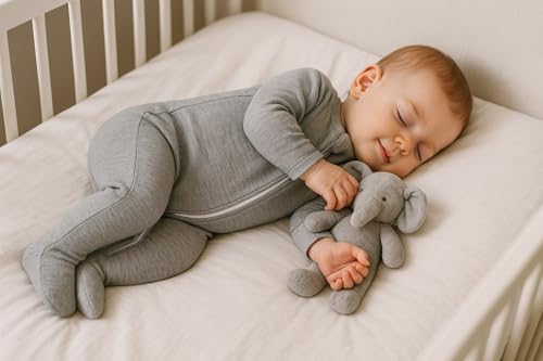 Image of Owlivia Organic Cotton Baby Boy Girl Zip Front Sleep 'N Play, Footed Sleeper, Long Sleeve