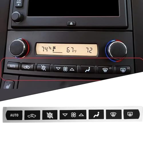 Autocollants bouton climatisation abîmé solution pour console de Corvette C6 2005-2013