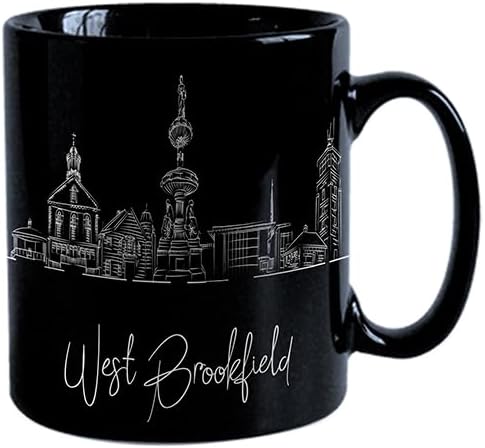 Vista 142 de TJ Originals - Taza de café Boston Massachusetts, regalo de taza de café de recuerdo de viaje turístico, taza de cerámica Skyline de 11 oz, taza
