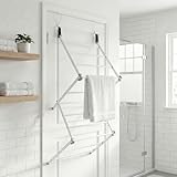 OHS Over Door Airer, Hanging Compact Clothes Airer for Laundry Towels Foldable Sturdy Clothes Drying Rack Small Spaces Indoor 5m Drying Space, 125 x 50 x 28cm