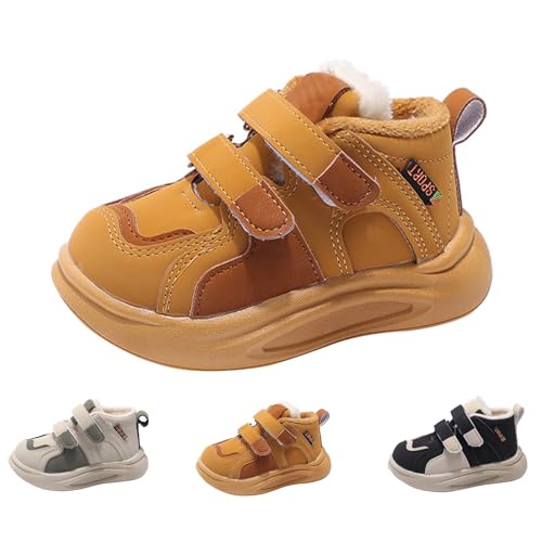 Generisch Zapatillas de invierno para bebés de 1 a 5 años, cálidas, para aprender a andar, zapatos para niños pequeños, ligeros, antideslizantes, para aprender a caminar, zapatillas de interior y