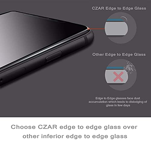 Image of Czartech Auto-Align Tempered Glass For iPhone 11 | iPhone XR Edge-To-Edge Protector Screen Guard Protector Full Coverage Glass With Quikfix Application Kit