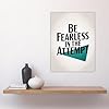 Artery8 Be Fearless In The Attempt Midcentury Typography Huge Wall Art Print 18X24 #3