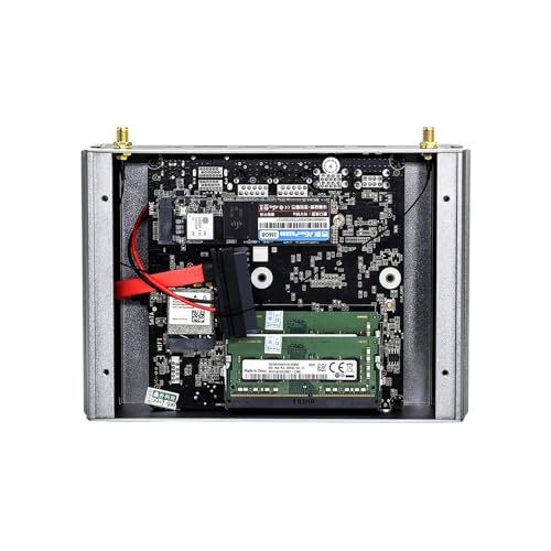 PcZinophyte Lüfterloser Mini PC FU02 Ryzen 7 7730U Gaming Mini Computer Win11 Dual LAN Firewall Router 2*HDMI2.0 NVMe DDR4 WiFi6