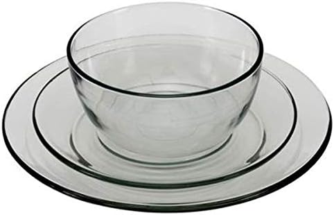 Anchor Hocking 12-Piece Presence Dinnerware Set, Clear