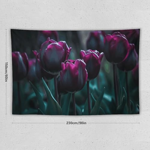 Tapisserie murale tissu doux fleurs violettes décoration rétro légère