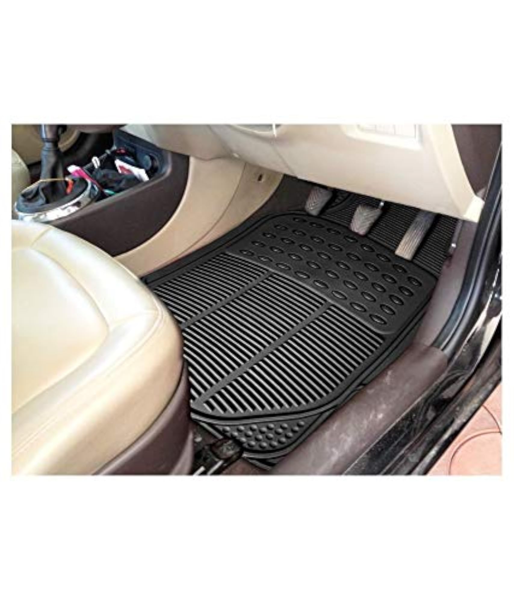 Car Simple Rubber Black Floor Mat Set of 4 for BMW 5 Series